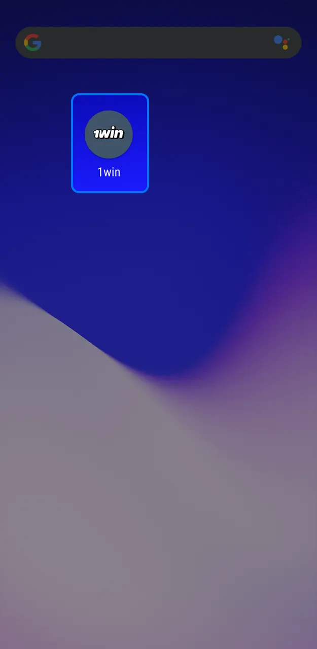 Open the app and create an account on 1win.