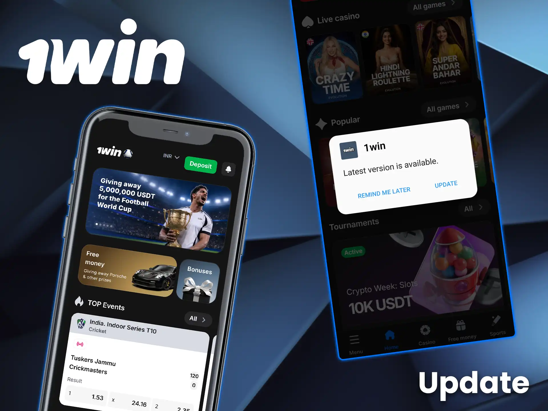 Keep the 1win app up to date.