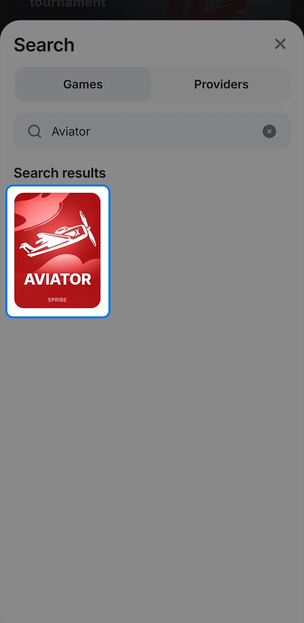Find the Aviator game on 1win.