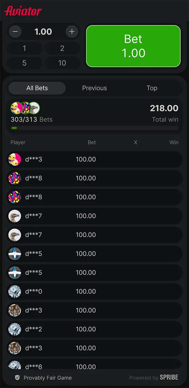 The Aviator game offers some of the highest odds on 1win.
