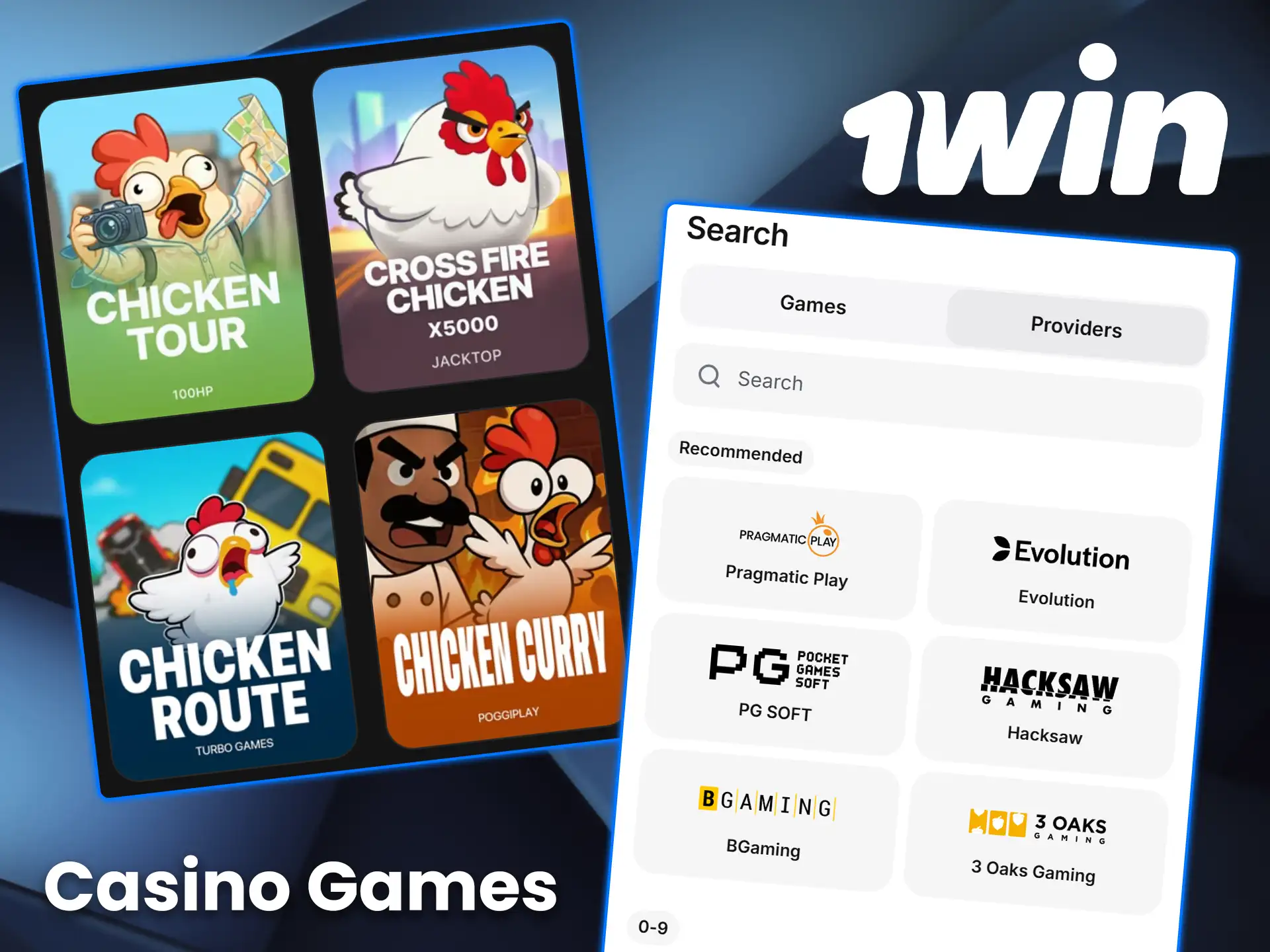 Explore the full library of 1win casino.