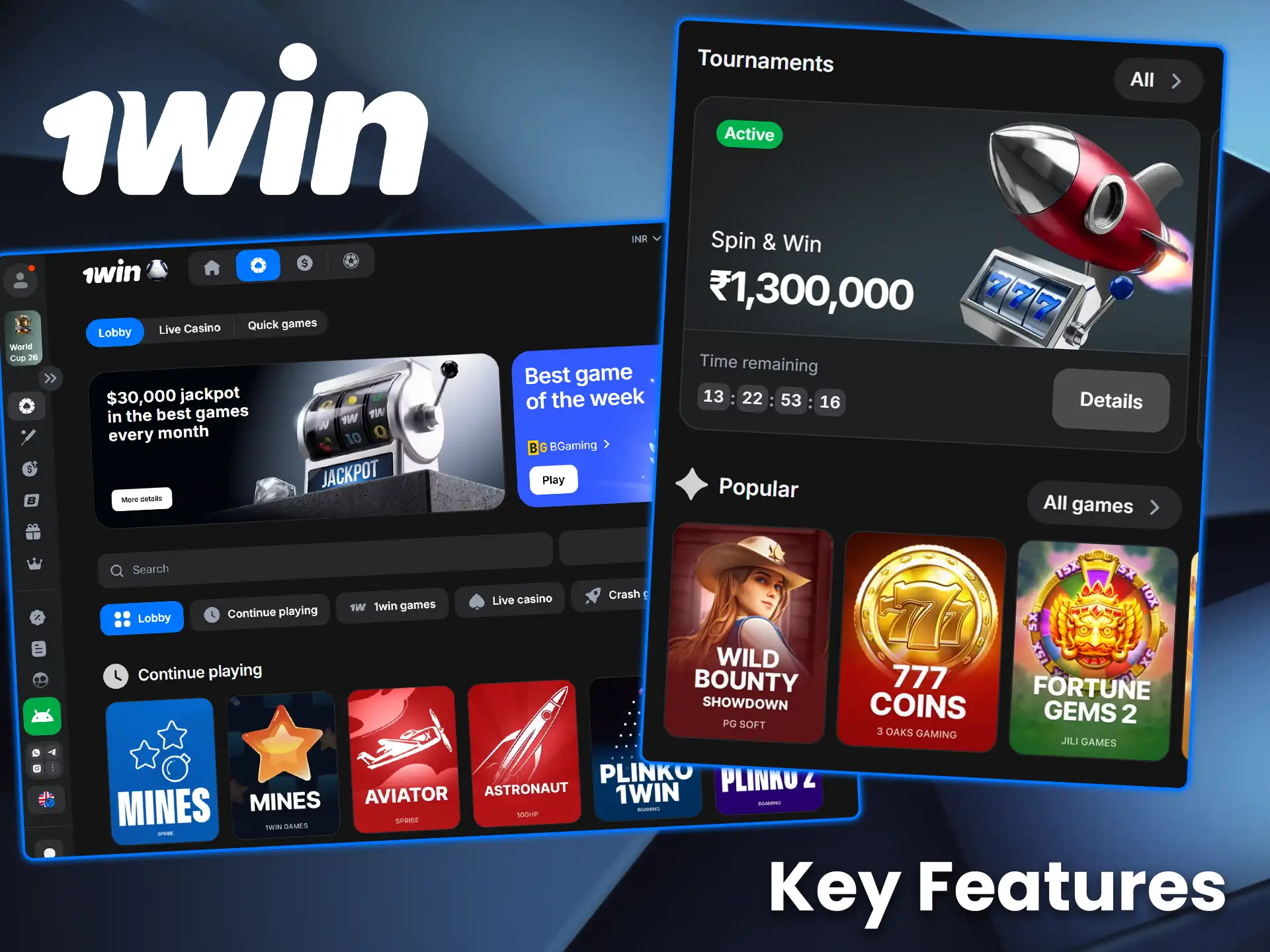 Discover all the main benefits of the 1win casino.
