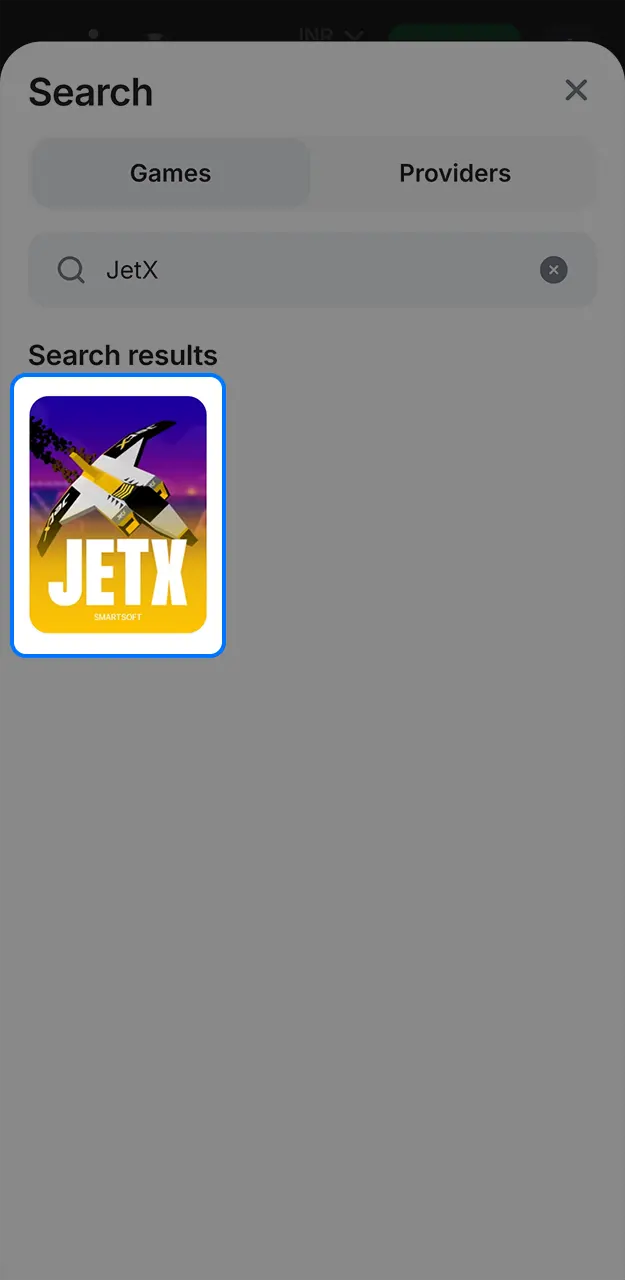Find the JetX game and start playing on 1win.
