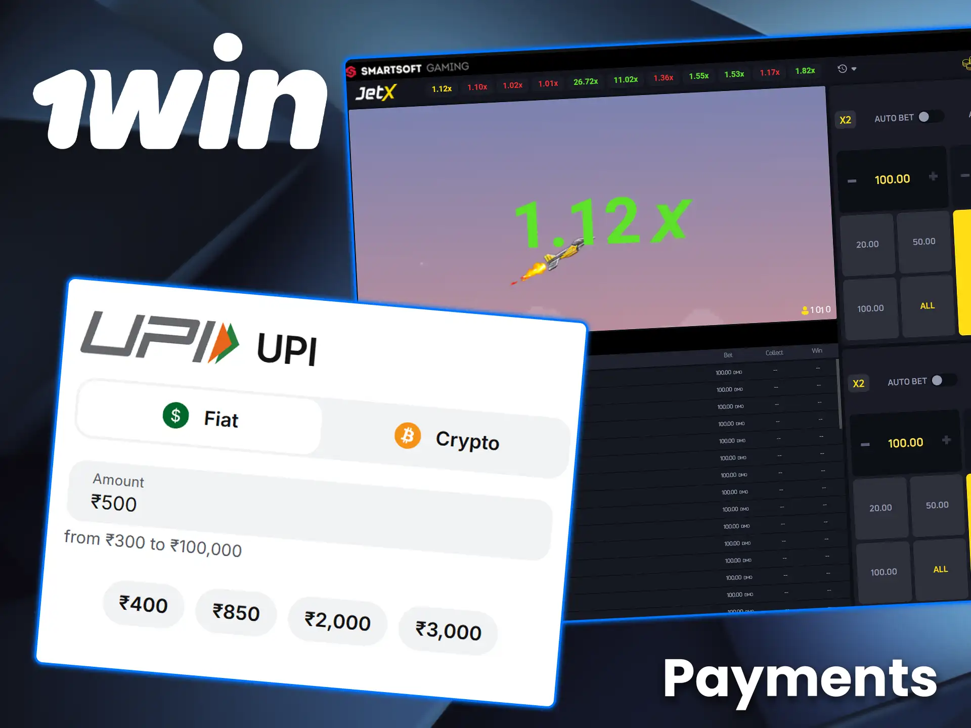 Use secure payment channels for deposit and withdrawal methods for JetX on 1win.