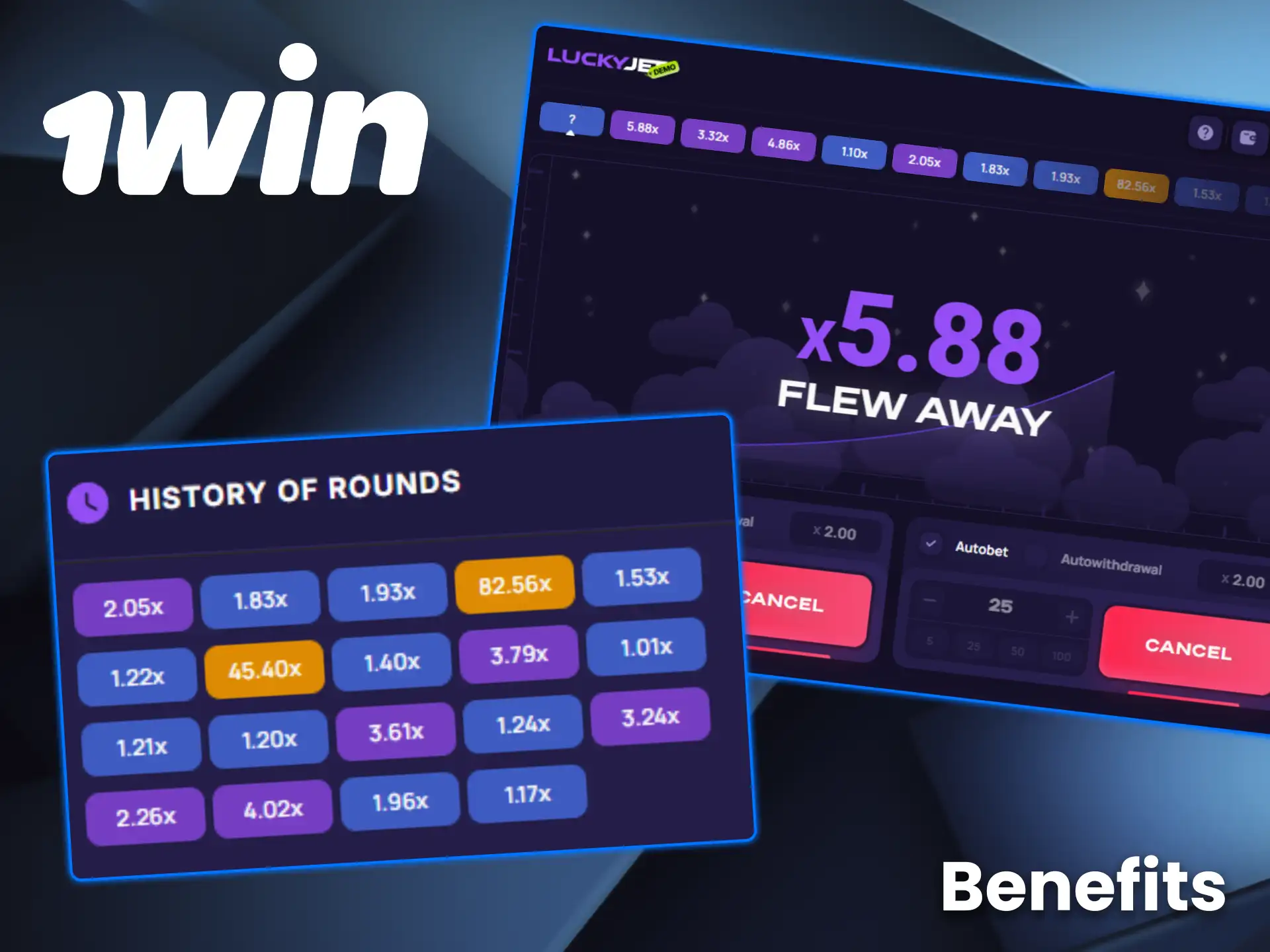 Discover the main features and benefits of playing Lucky Jet on 1win.