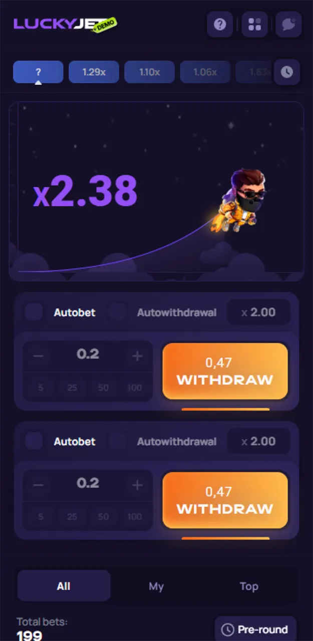 Withdraw your winnings from Lucky Jet on 1win.