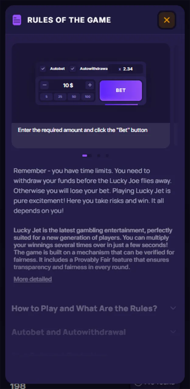 Learn the rules of the Lucky Jet game on 1win.