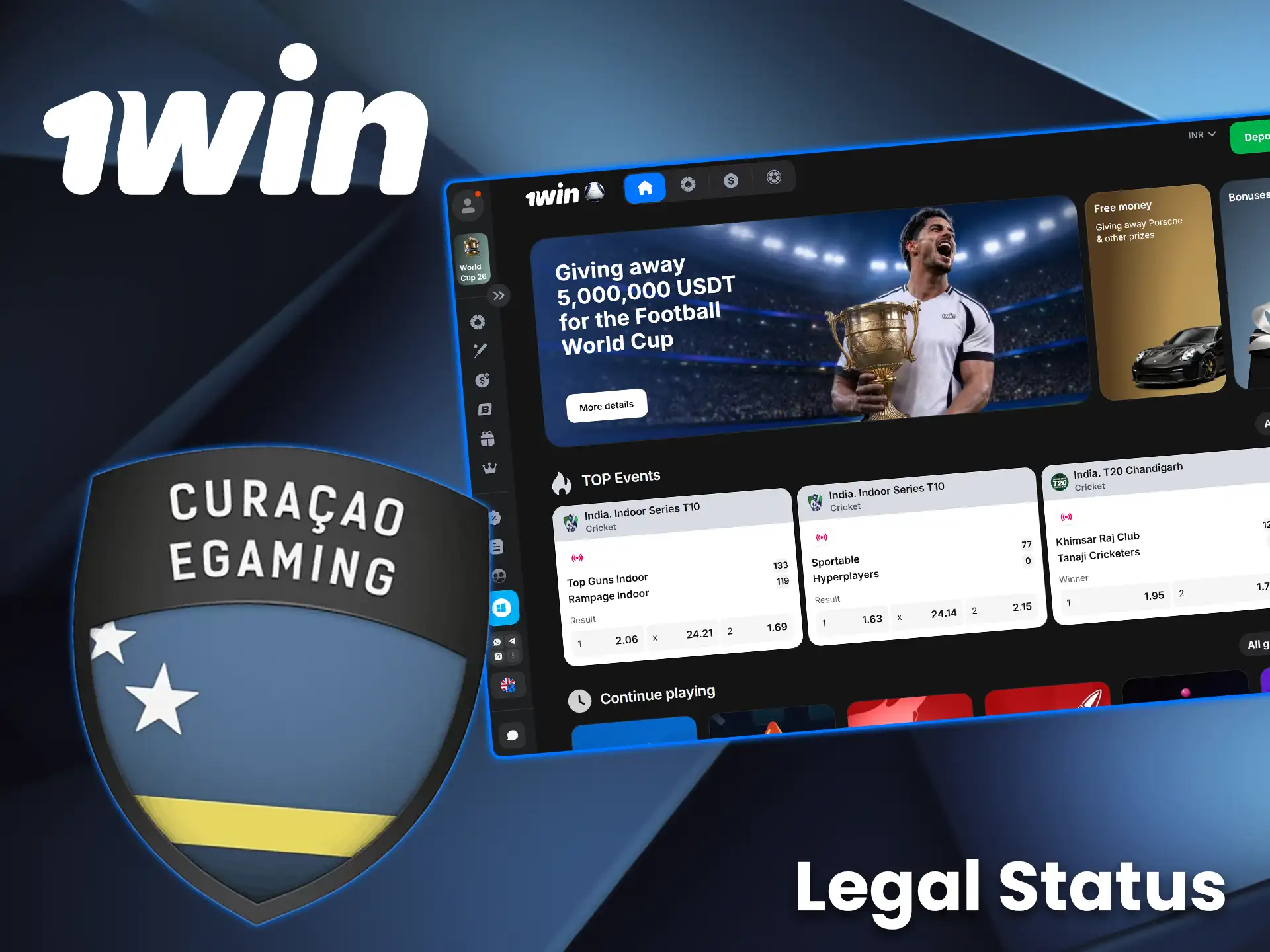 Review the licensing information on 1win.