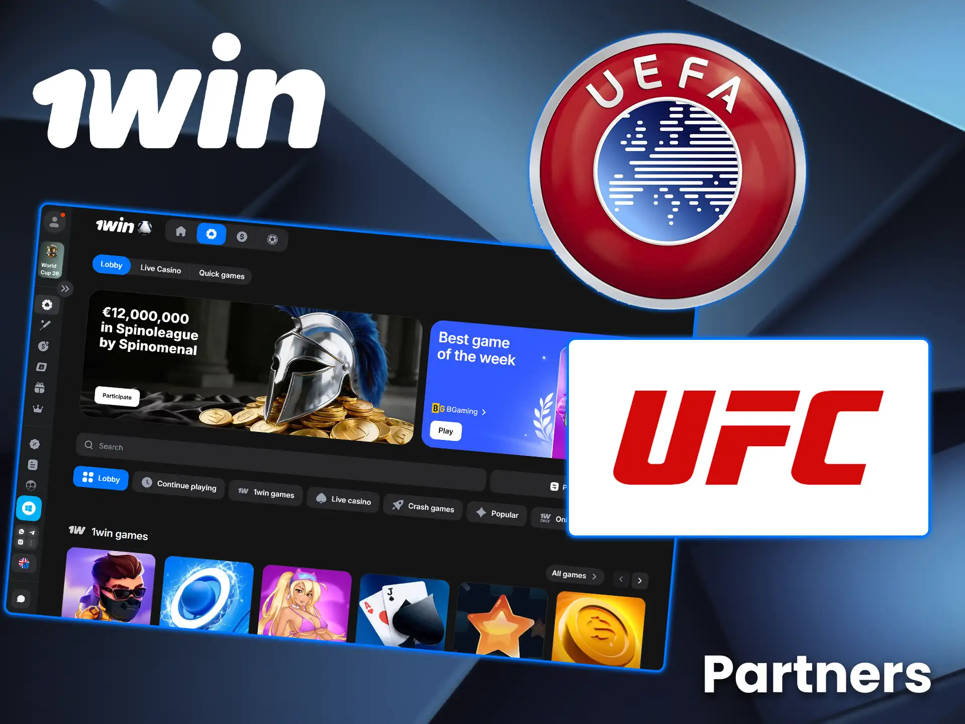 Learn more about 1win's official partners.