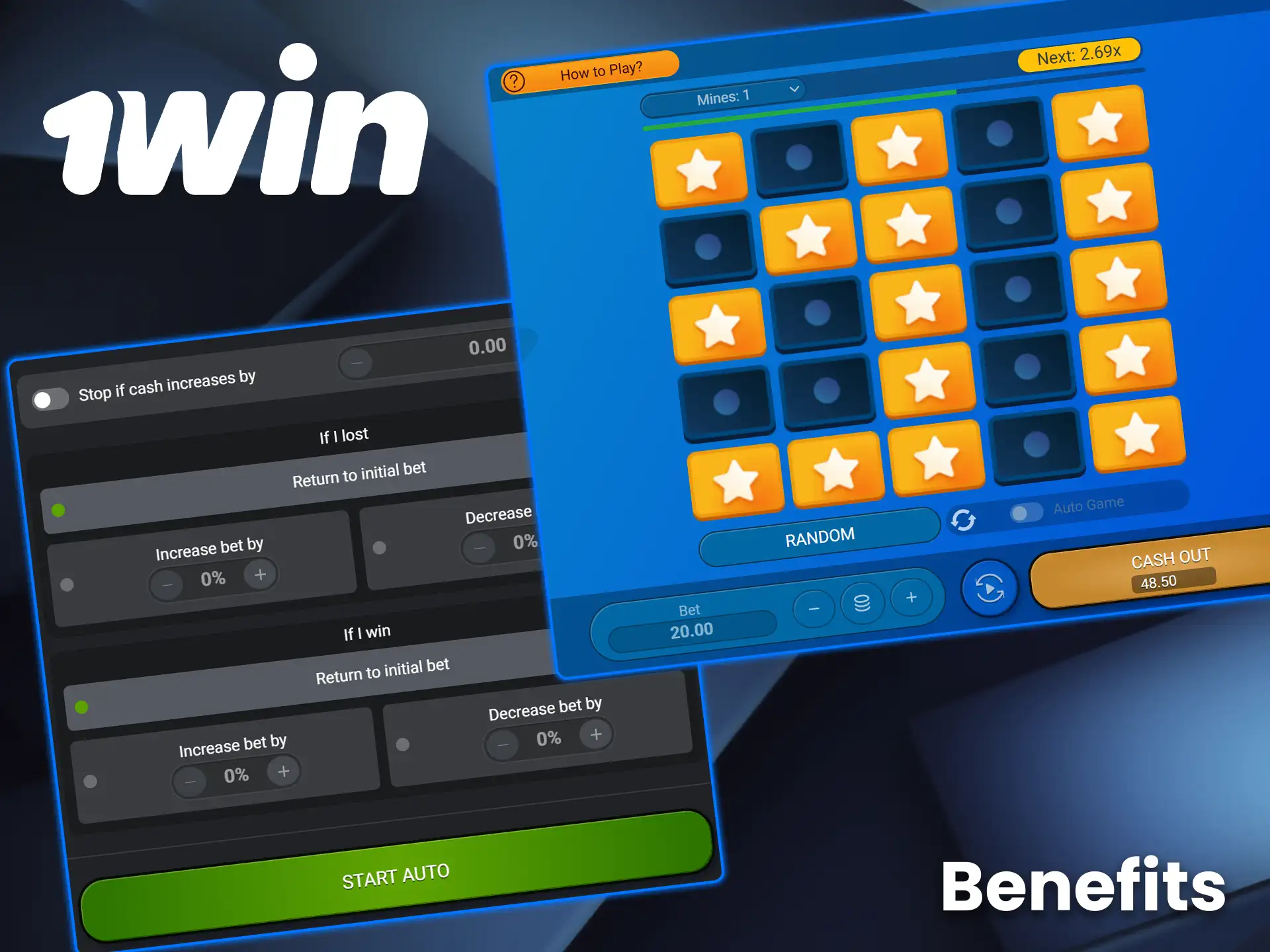 Explore all the advantages and benefits of playing Mines on 1win.