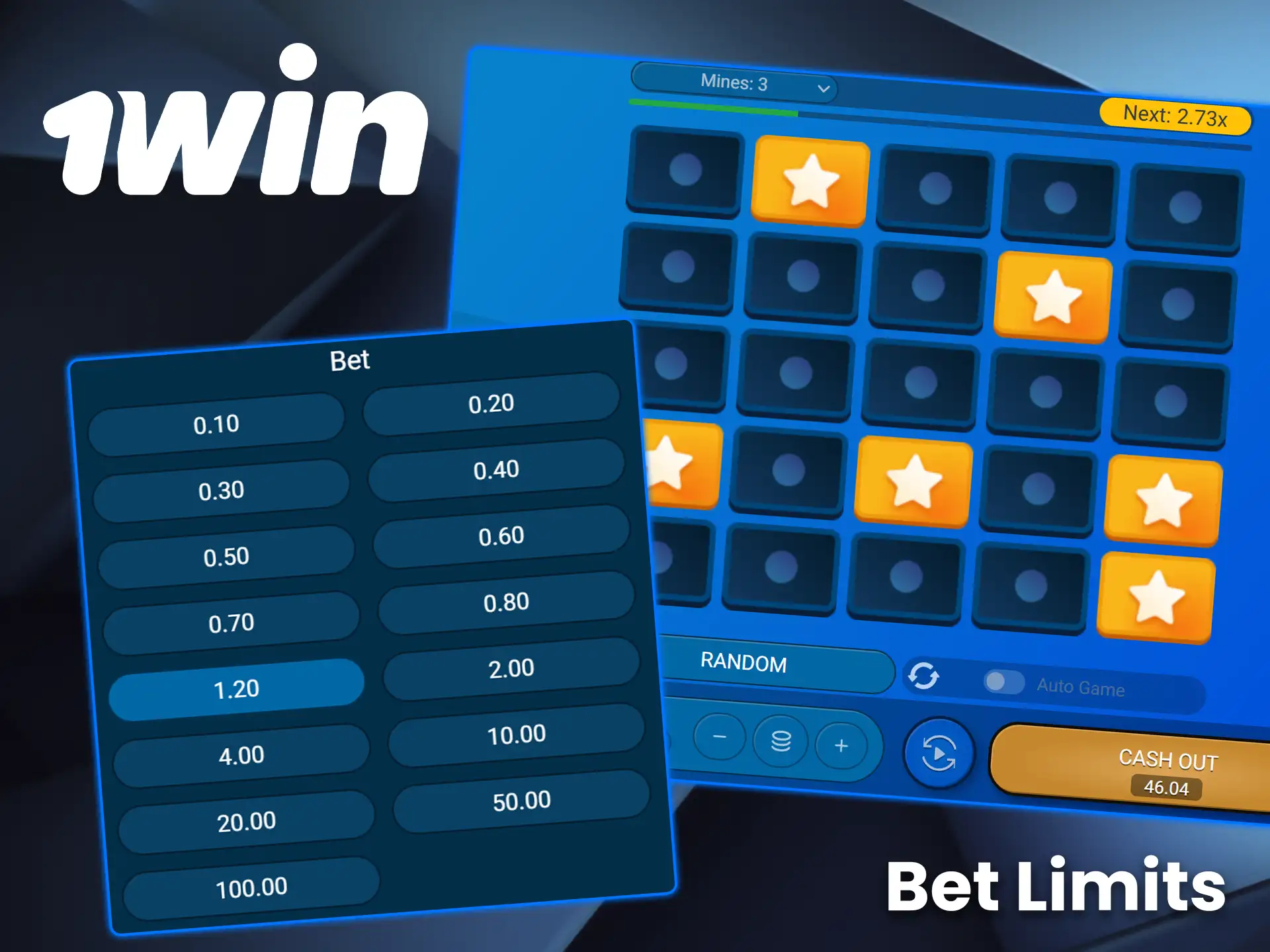 Set your bet on Mines at 1win.