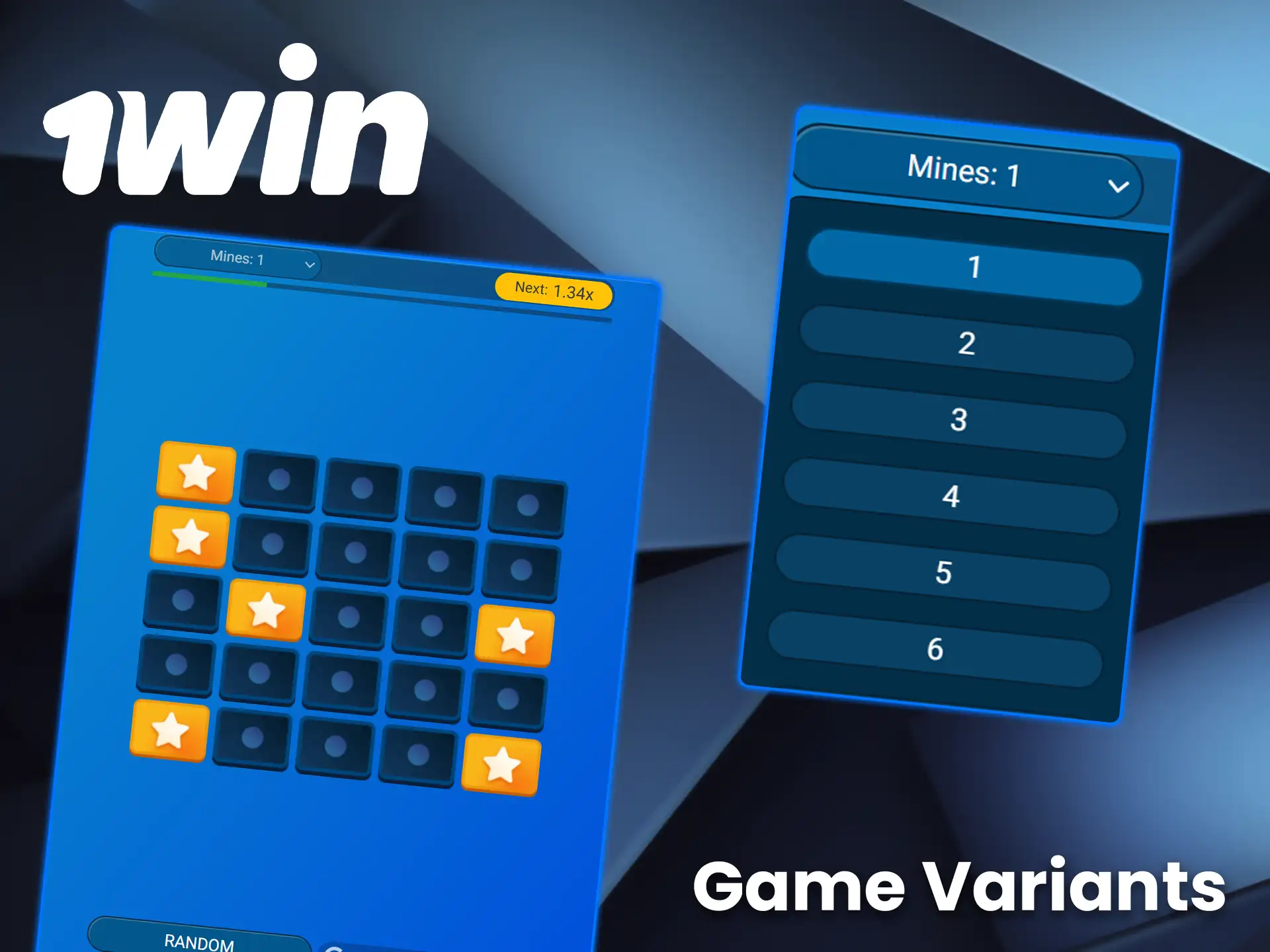 Check out the game modes for Mines on 1win.