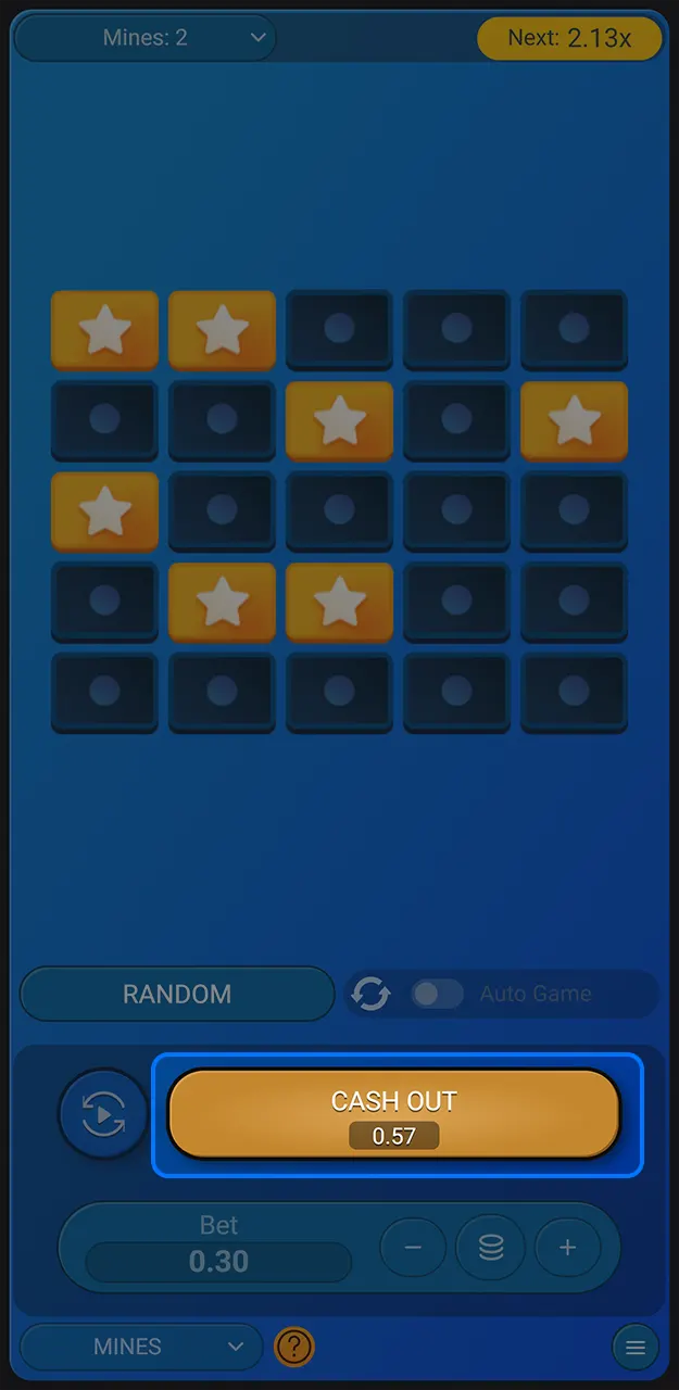 Withdraw your winnings quickly from Mines on 1win.