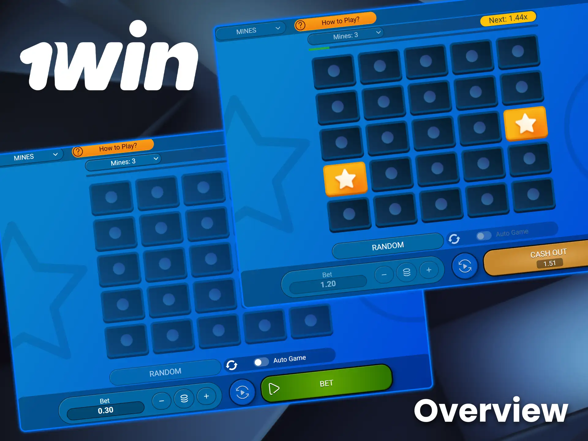 Explore the fast gameplay of Mines on 1win.