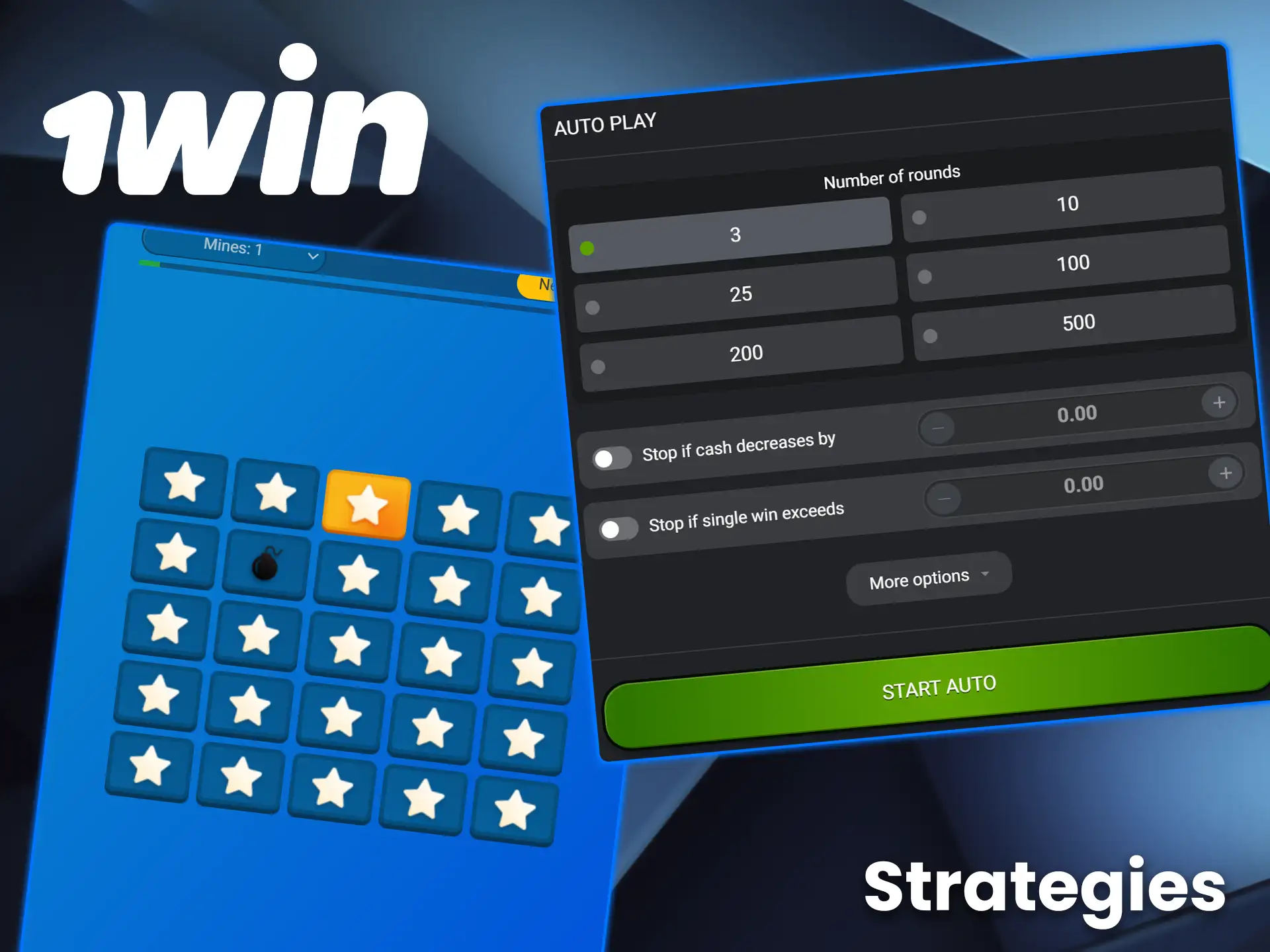 Minimize your risk by using strategies for Mines on 1win.