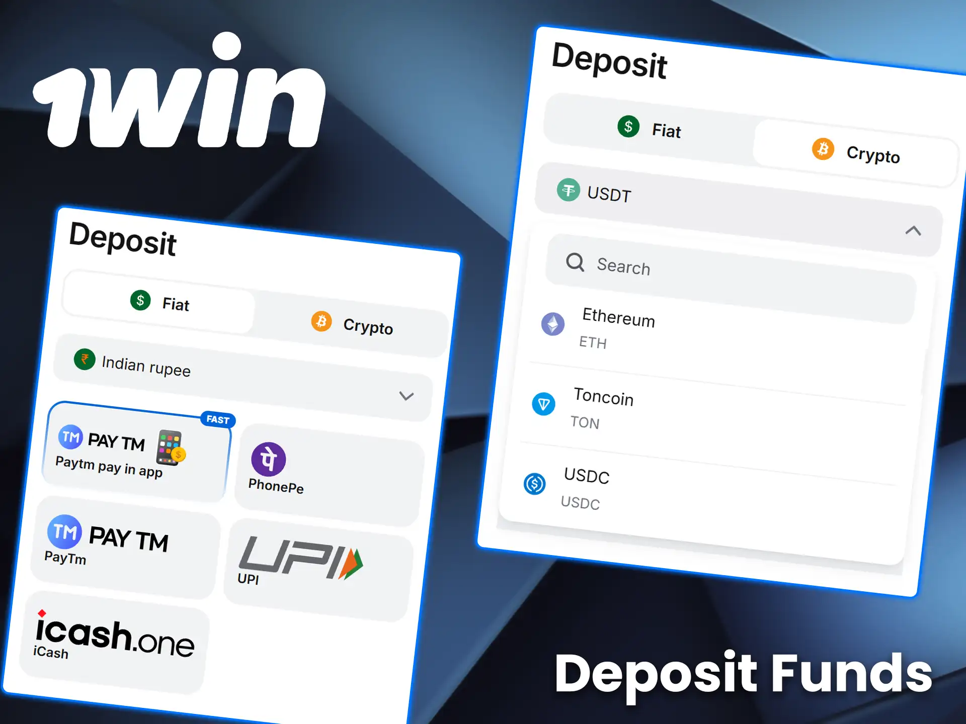 Follow this step-by-step guide on how to add funds to your 1win account.